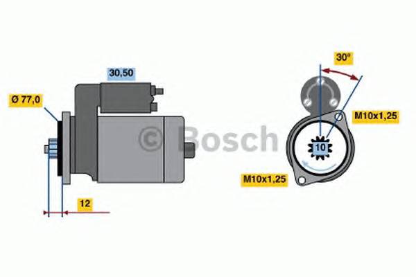 BOSCH 0 986 020 421 Стартер