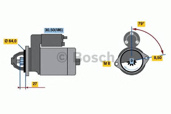 BOSCH 0 986 021 240 Стартер