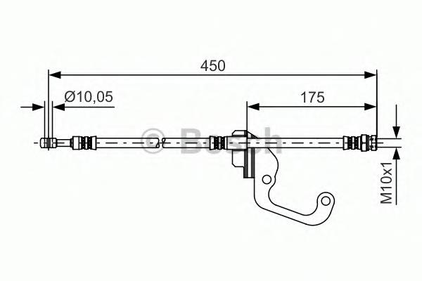 BOSCH 1 987 481 377 Гальмівний шланг