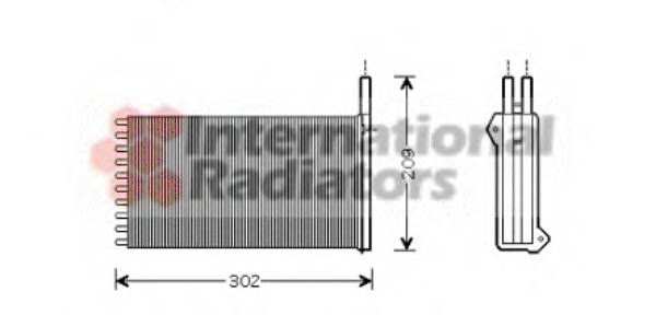 VAN WEZEL 18006154 Теплообмінник, опалення салону