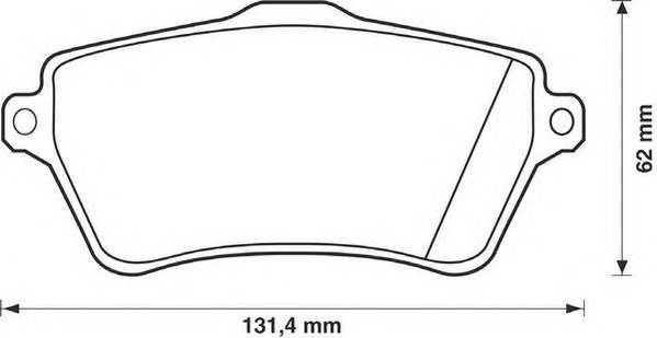 JURID 573102JC Комплект гальмівних колодок,