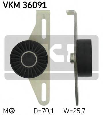 SKF VKM 36091 Натяжной ролик, поликлиновой