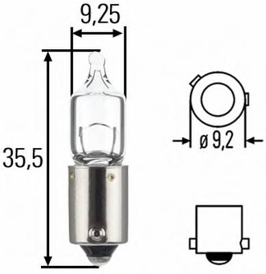 HELLA 8GH 007 643-121 Лампа розжарювання, ліхтар