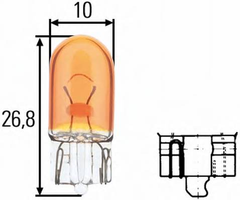 HELLA 8GP 003 594-541 Лампа розжарювання, ліхтар