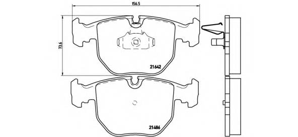 BREMBO P 06 021 Комплект тормозных колодок,