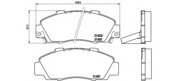 BREMBO P 28 026 Комплект тормозных колодок,