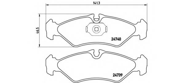 BREMBO P 50 081 Комплект тормозных колодок,