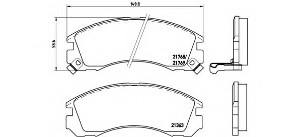 BREMBO P 54 017 Комплект тормозных колодок,