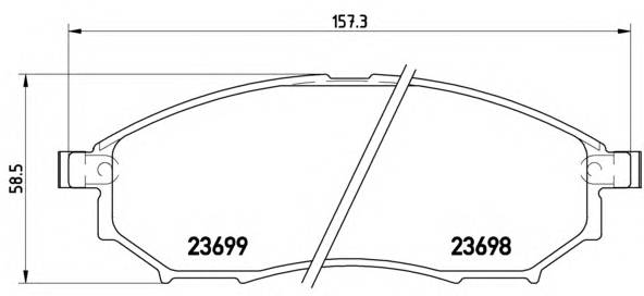 BREMBO P 56 058 Комплект гальмівних колодок,