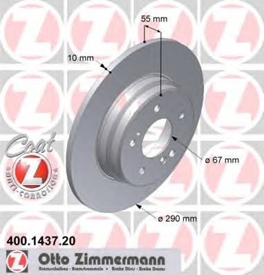 ZIMMERMANN 400.1437.20 Гальмівний диск