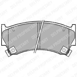 DELPHI LP1590 Комплект гальмівних колодок,