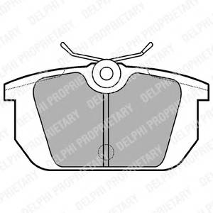 DELPHI LP522 Комплект тормозных колодок,