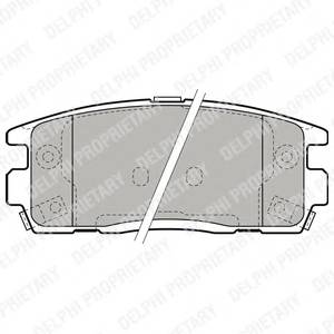 DELPHI LP1988 Комплект гальмівних колодок,