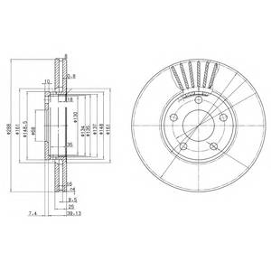 DELPHI BG2745 Гальмівний диск