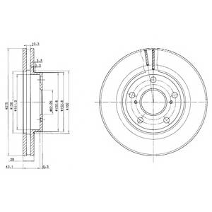 DELPHI BG2782 Гальмівний диск