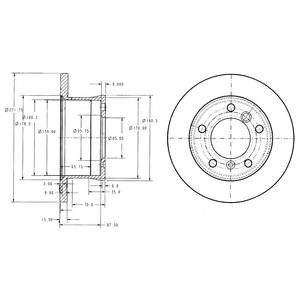 DELPHI BG3237 Тормозной диск