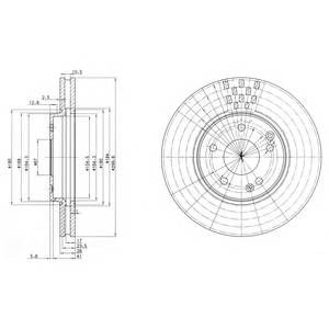 DELPHI BG3396 Гальмівний диск