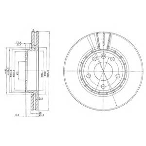 DELPHI BG3768 Гальмівний диск