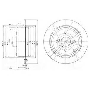 DELPHI BG3889 Тормозной диск