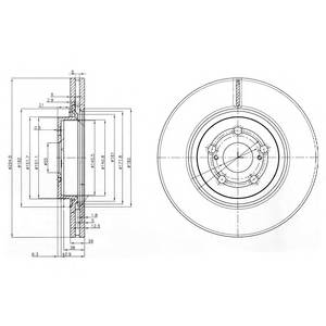 DELPHI BG3914 Тормозной диск