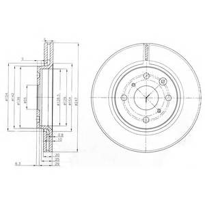 DELPHI BG3976 Тормозной диск