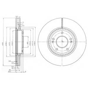 DELPHI BG4011 Гальмівний диск