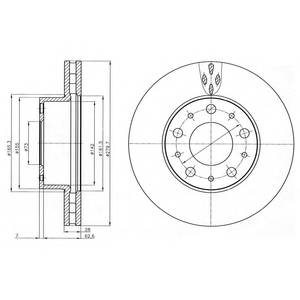 DELPHI BG4059 Гальмівний диск