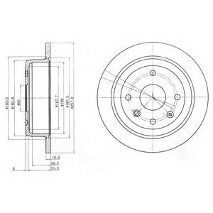 DELPHI BG4091 Тормозной диск