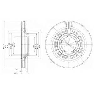 DELPHI BG4134 Тормозной диск