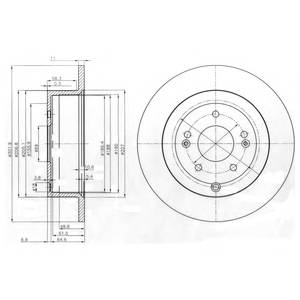 DELPHI BG4136 Тормозной диск