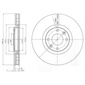 DELPHI BG4166 Тормозной диск