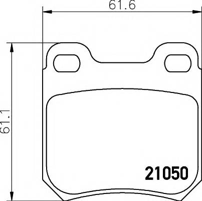 HELLA 8DB 355 007-381 Комплект гальмівних колодок,