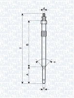 MAGNETI MARELLI 062900024304 Свічка розжарювання