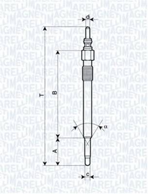 MAGNETI MARELLI 062900050304 Свеча накаливания