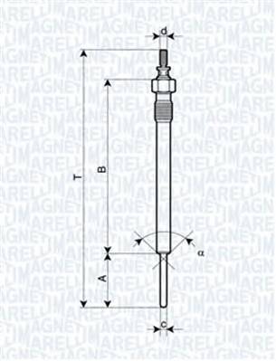 MAGNETI MARELLI 062900066304 Свічка розжарювання