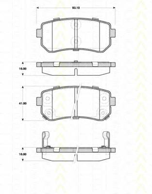 TRISCAN 8110 43032 Комплект тормозных колодок,