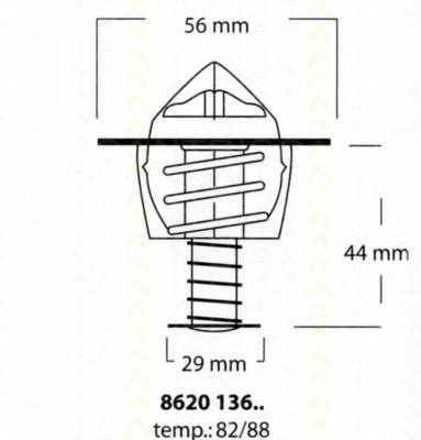 TRISCAN 8620 13688 Термостат, охолоджуюча рідина