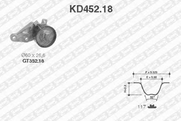 SNR KD452.18 Комплект ремня ГРМ