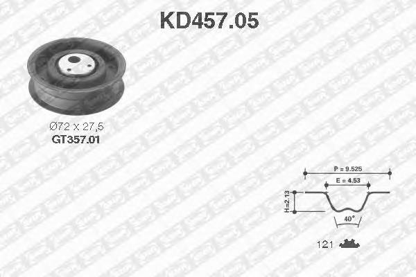 SNR KD457.05 Комплект ременя ГРМ