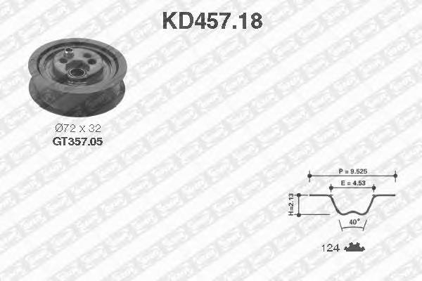 SNR KD457.18 Комплект ременя ГРМ