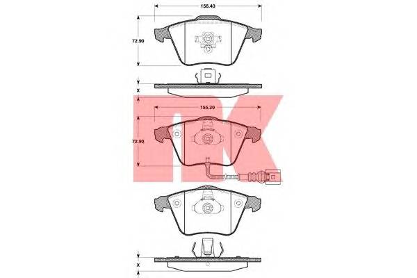 NK 2247110 Комплект тормозных колодок,