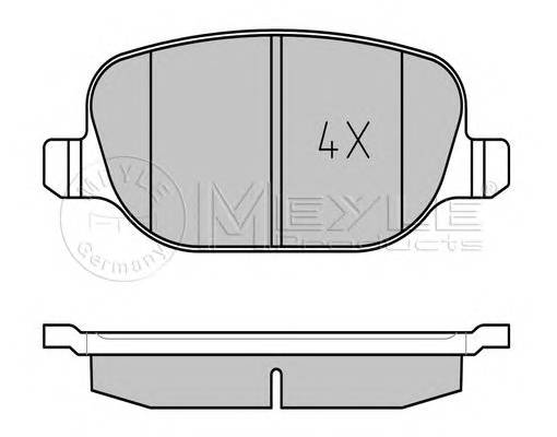 MEYLE 025 237 6017 Комплект гальмівних колодок,