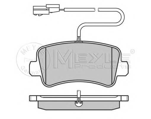 MEYLE 025 251 1218/W Комплект гальмівних колодок,