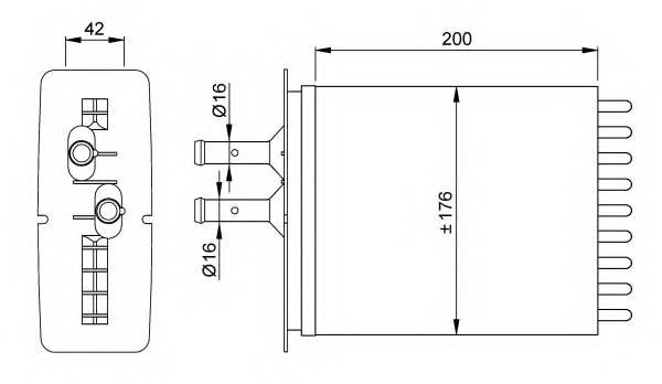 NRF 53205 Теплообменник, отопление салона