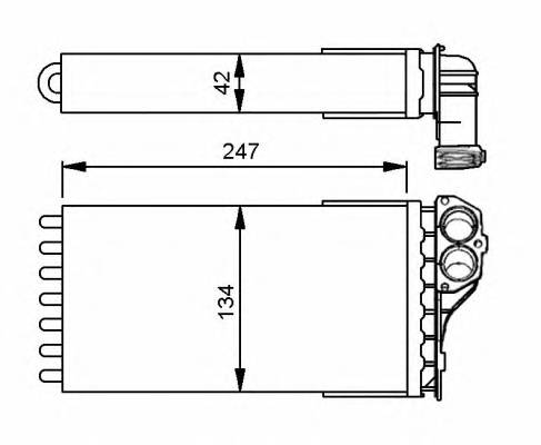 NRF 53557 Теплообменник, отопление салона