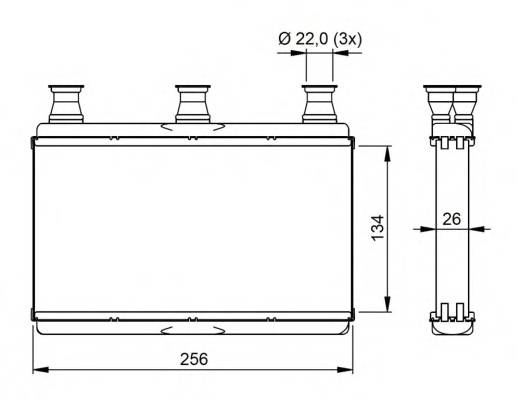 NRF 54311 Теплообменник, отопление салона