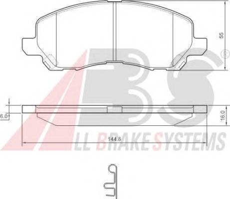 A.B.S. 37202 Комплект тормозных колодок,