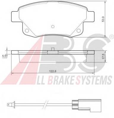 A.B.S. 37560 Комплект тормозных колодок,