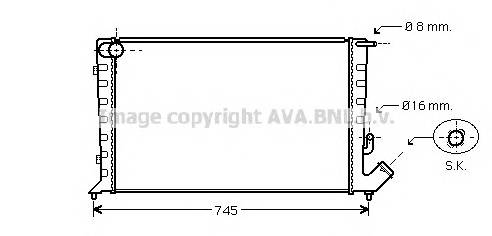 AVA QUALITY COOLING CN2211 Радиатор, охлаждение двигателя