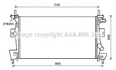 AVA QUALITY COOLING FD2475 Радиатор, охлаждение двигателя